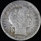 1900-S BARBER DIME ✪ VG VERY GOOD ✪ 10C SILVER COIN SCARCE J ◢TRUSTED◣