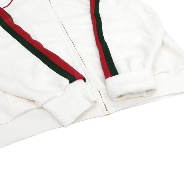 Gucci Interlocking G Webline Jersey Felpa Zip Up Track Jacket XS Multicolore 
