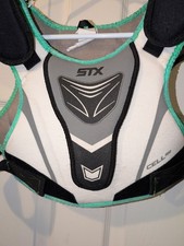 STX Cell 100 Youth Lacross Shoulder Chest Pads Small White Green Kid P8b