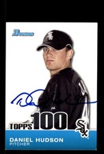 Signed Baseball Card Auto Daniel Hudson 2010 Bowman #TP40 Chicago White Sox