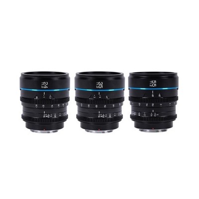 SIRUI Nightwalker Series 24/35/55mm Black T1.2 Cine Lens Set E Mount (MS-3SEB)