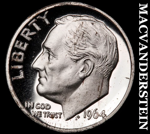 1964 Roosevelt Dime- Silver- Choice Gem Proof Luster No Reserve #i9207