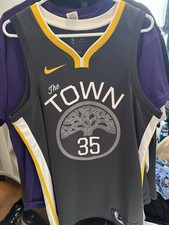 Nike Golden State Warriors KD Durant 35 The Town Gray NBA Jersey Men L