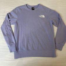 The North Face Unisex Purple Long Sleeve Crew Neck Pullover Sweatshirt S Casual