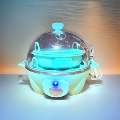 DASH Rapid Egg Cooker 7 Egg Capacity Electric Cooker for Hard Boiled Eggs AQUA
