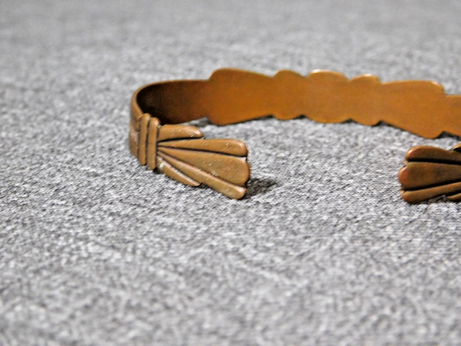 Vintage Fred Harvey Solid COPPER CUFF BANGLE BRAC… - image 4