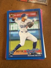 Topps 2026 Series 1 Mookie Betts Blue Parallel /150 #T91-21 Dodgers 1991 Insert