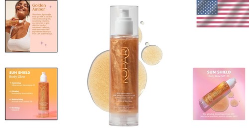 Brillo corporal hidratante con FPS 30 - Gel brillante antiadherente para brillo todo el día - Imagen 2 de 7