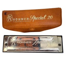 Hohner Special 20 Marine Band Harmonica Key G Silver Vintage 560/20 Germany Case