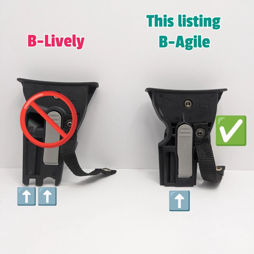 Juego de adaptadores de cochecito Britax B‐Safe B‐Agile soportes de asiento de coche infantil izquierdo y derecho Foto 2 de 4
