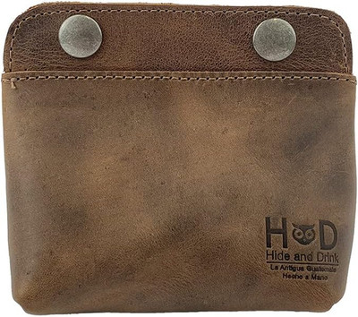 Hide & Drink, Leather Double Snap Pouch, Coin Purse, Cash & Card Holder, Cable O
