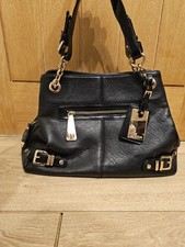 Dune Black Leather Over-The-Shoulder Handbag