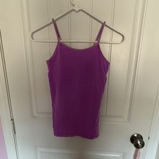 Cherokee Purple Solid Spaghetti Strap Camisole Adjustable Straps Scoop L/G