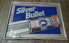 Vintage 1992 Promo Coors Light Silver Bullet Mirror Bar Sign Beer Advertisement