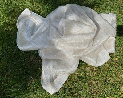 Tüll Crem  Dekostoff Tischdecke  Braut Hochzeit  280 x 140 cm Mit Glänzende Tüll