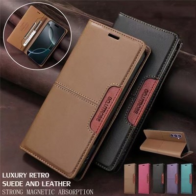 For Samsung S25 Ultra S24 FE S23 S22 S21 Magnetic Leather Case Flip Wallet Cover