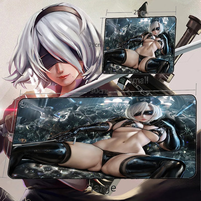 Nier Automata Mouse Pad White-Haired Girl Gamer Desk Mat Sailor Moon Sexy Gamin