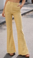 Vintage Retro Koratron Polyester Extra Small 00 Pants Flare Bellbottoms 1960s