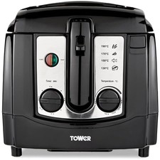 Tower Easy Clean Deep Fat Fryer Adjustable Thermostat 2300W 3 Litres Black