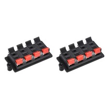 2 Row 8 Way Spring Push Release Connector Terminals Strip Block WP8-03B 2Pcs