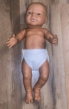 Vintage Berjusa Baby Doll Newborn Boy 16" Brown Eyes