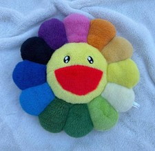 Murakami Classic Rainbow Flower 30cm Pillow Cushion - Authentic