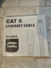 Smolink Câble Ethernet 50 Pieds, Câble Ethernet Cat 8 avec 40Gbps 2000Mhz