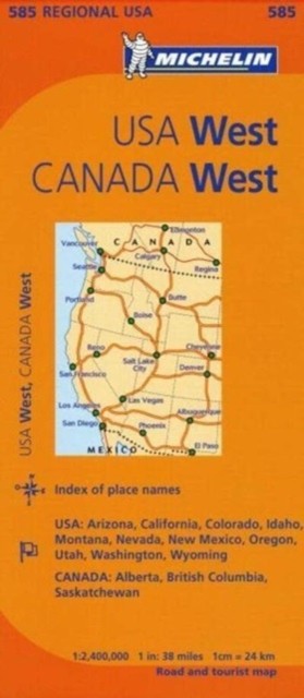 Western Usa, Western Canada - Regional Map 585 Michelin - Image 4