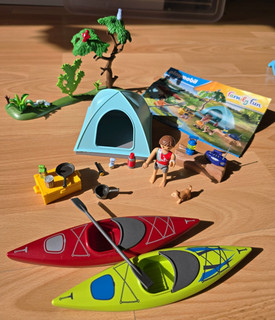 PLAYMOBIL Camping Set 70089 mit Zelt 2 Kajaks Figur & Zubehör 5 7J