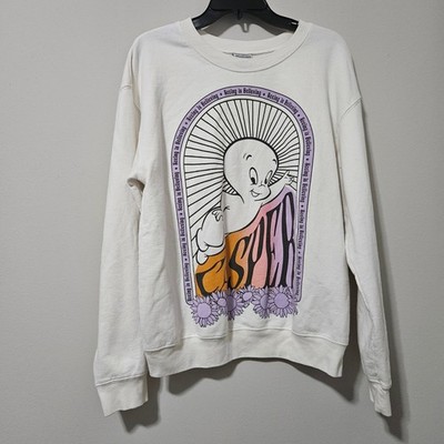 Casper the Friendly Ghost Seeing is Believing Graphic Sweatshirt Cream Large