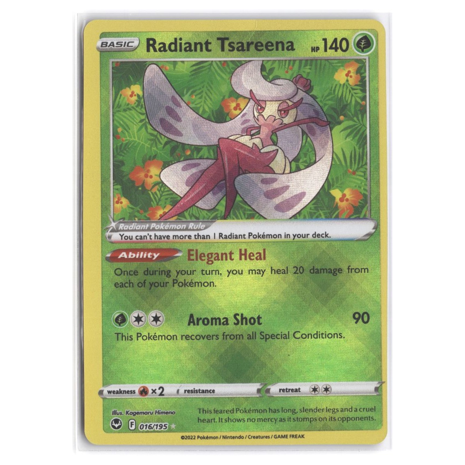 Radiant Tsareena #16 2022 Sword - Shield Radiant Rare Pokemon Card
