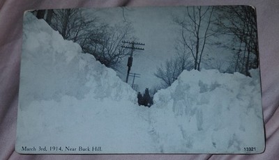 Rppc - Aftermath Of Blizzard Mar 3, 1914 Buck Hill Falls, PA - GV Miller 5.5''