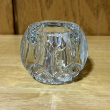 Vintage HOMCO Crystal Glass Votive Candle Holder Round Retro Made In USA 3โ