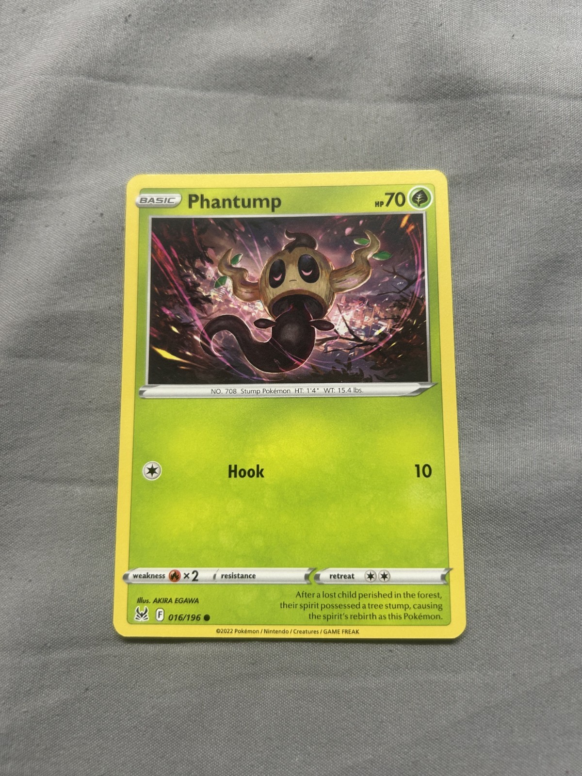 Phantump Pokémon Card 