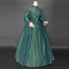 1850s Edwardian Walking Dress Victorian Court Tea Party Ball Gown Theatre Stage