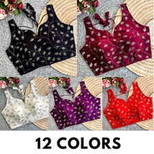 Saree Blouse Readymade Designer Sari Choli Indian Party Wear Bollywood Dress