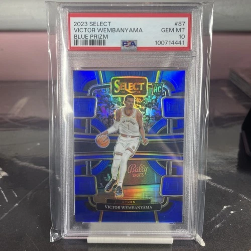 Victor Wembanyama 2023-24 Panini Select Blue Prizm RC #87 Spurs PSA 10 Gem Mint