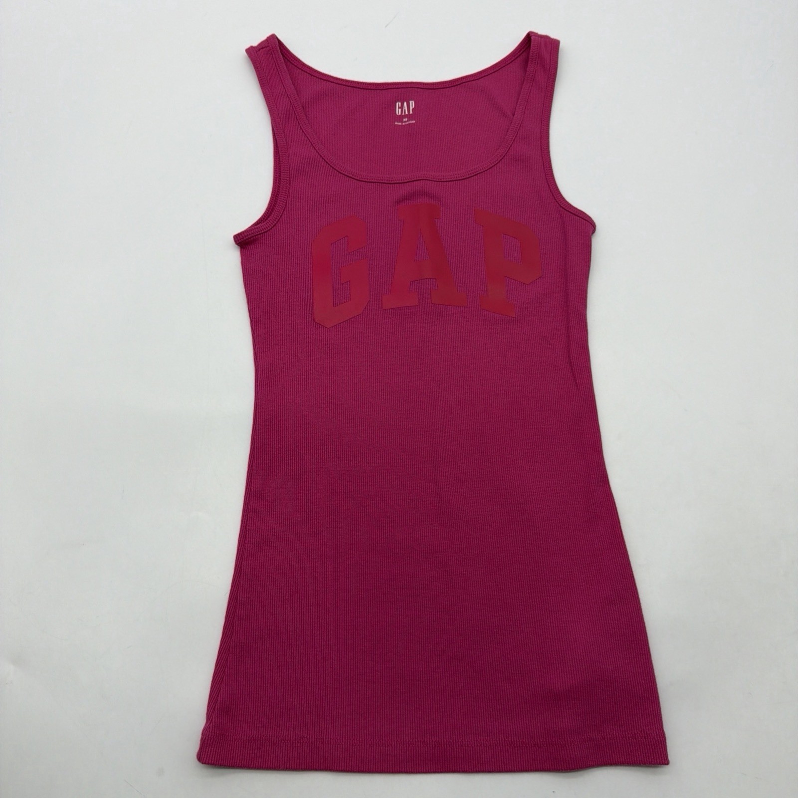 Gap Tank Top Women XS Pink Graphic Print Logo .#39382