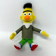 Sesame Street Bert Plush Stuffed Doll Yellow Green Muppet Cute Mini 6" NO TAG