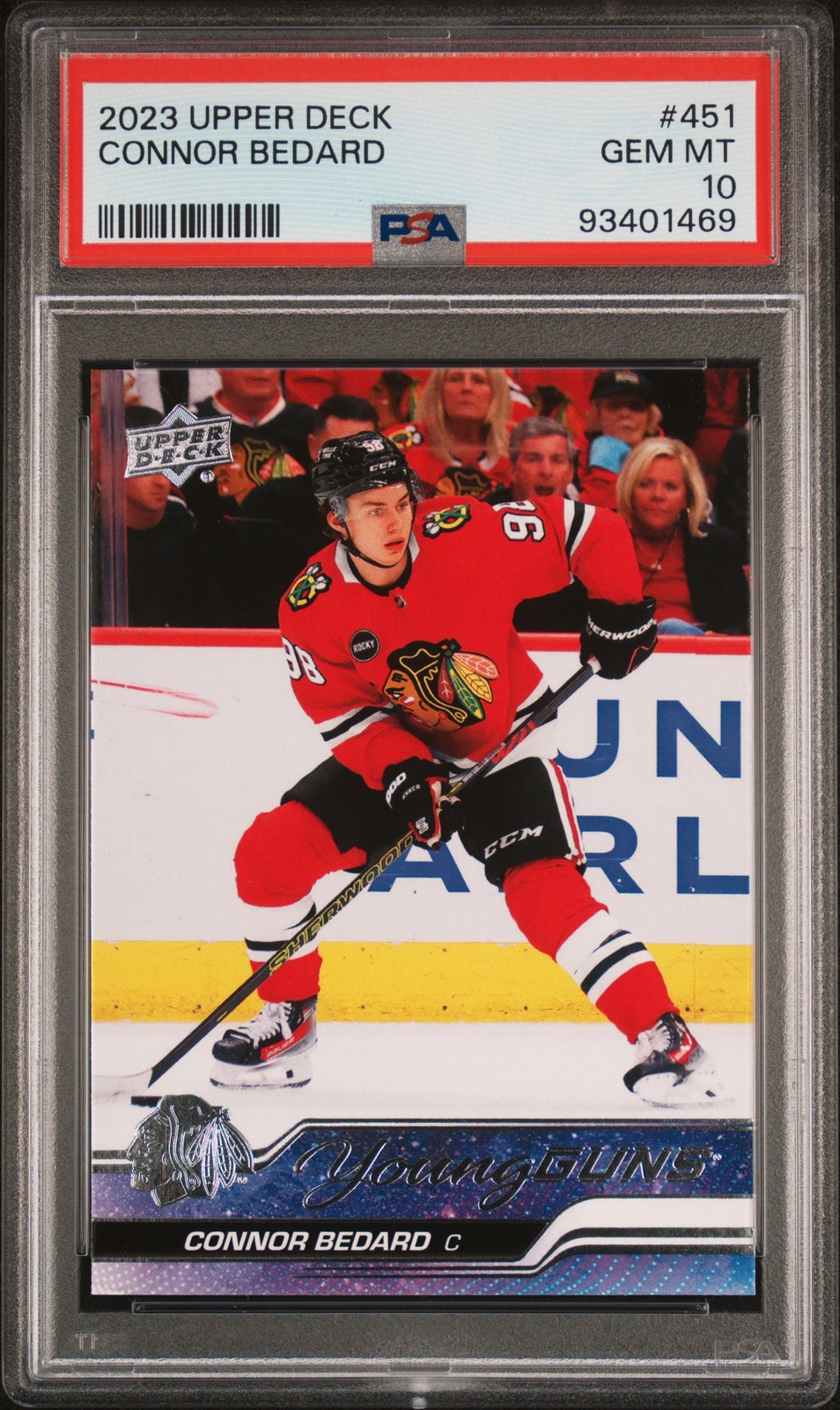 2023-24 Upper Deck #451 Connor Bedard Young Guns PSA 10