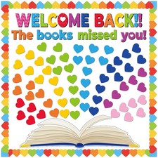 Heart Reading Bulletin Board Classroom Decoration Set Welcome Back Decor
