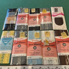 vintage Trimtex/wrights lace seam binding 10 packages