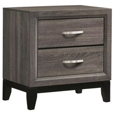 Watson 2-Drawer Grey Oak Nightstand