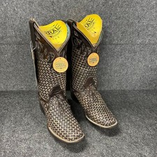 CORRAL BOOTS Glitter Woven Overlay Boot Women's Size 7 M Chocolate