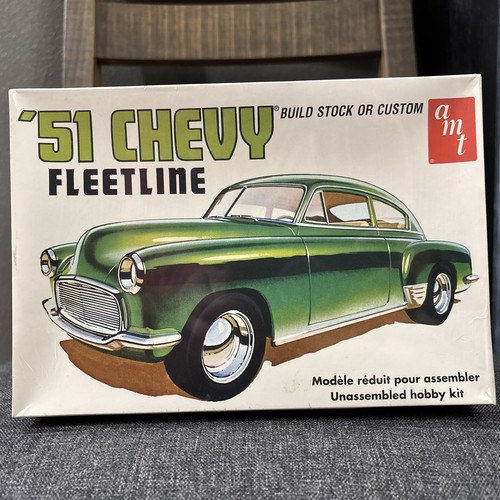 51 CHEVY FLEETLINE, AMT 8250 MODEL KIT, FACTORY SEALED IN BOX, HOBBY KIT
