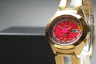 Vintage 1996 Seiko Alba AKA V743-5A10 Day/Date Red Gold Quartz Mens Watch JAPAN