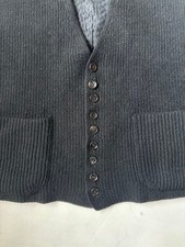 USED “CARETAKER� Y'S FOR MEN KNIT VEST SASHIKO ACCEPTABLE
