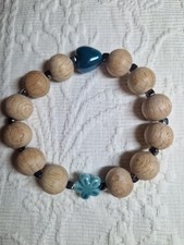 Bracciale Fatto a Mano di Perline di legno Handmade Bracelet Palissandro Italy