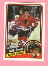 1984-85 O-Pee-Chee Keith Brown #33 Chicago Blackhawks