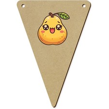 5 x 140mm 'Cute Dessert Pear' Bunting Pennants / Flags (BN00090433)